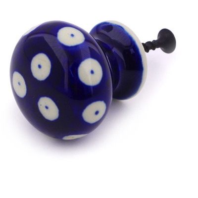 Polish Pottery Drawer knob 1-3/8 inch Blue Eyes