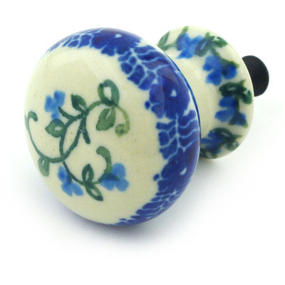 Polish Pottery Drawer knob 1-3/8 inch Floral Summer Wreath