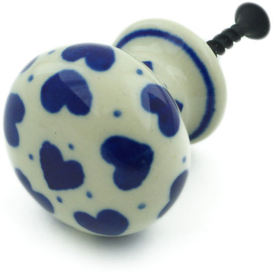 Polish Pottery Drawer knob 1-3/8 inch Hearts Delight