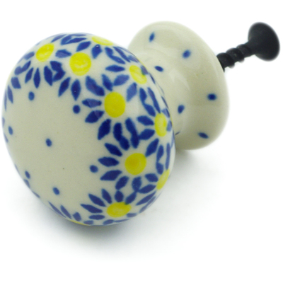 Polish Pottery Drawer knob 1-3/8 inch Radiant Scales