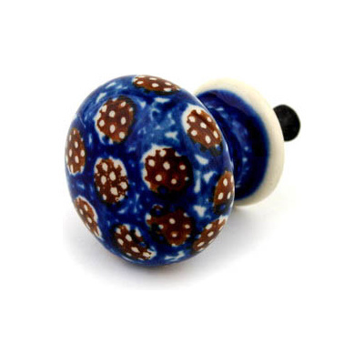 Polish Pottery Drawer knob 1-3/8 inch Raspberry Passion