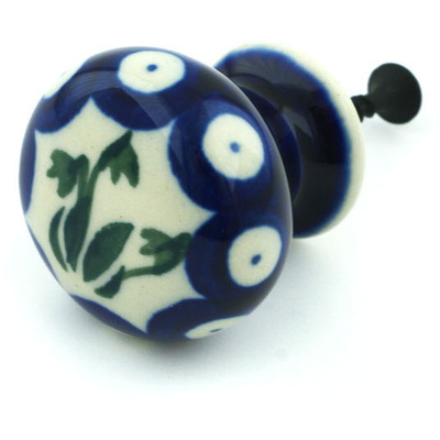Polish Pottery Drawer knob 1-3/8 inch Weeping Tulips