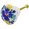 Polish Pottery Drawer Pull Knob 1&quot; Cornflower Meadow