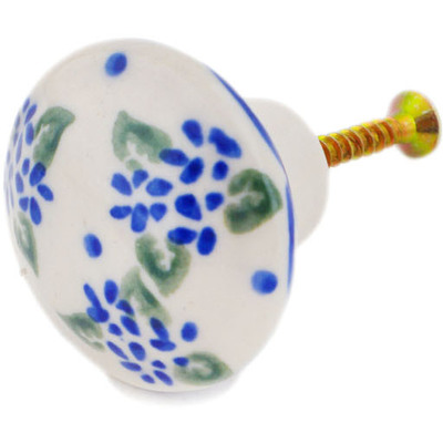 Polish Pottery Drawer Pull Knob 2" Daisy Dollops