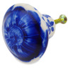 Polish Pottery Drawer Pull Knob 2&quot; Divine Cobalt UNIKAT