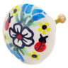Polish Pottery Drawer Pull Knob 2&quot; Fanciful Ladybug