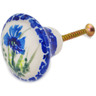 Polish Pottery Drawer Pull Knob 2" Fresh Flora