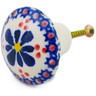 Polish Pottery Drawer Pull Knob 2" Irish Spring