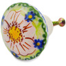 Polish Pottery Drawer Pull Knob 2" Pink Delight UNIKAT