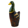 Polish Pottery Duck Figurine 14&quot; Nature