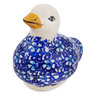 Polish Pottery Duck Figurine 4&quot; Flowers On The Lake