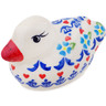 Polish Pottery Duck Figurine 4&quot; Graphic Armor