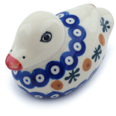 Polish Pottery Duck Figurine 4&quot; Mosquito