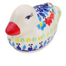 Polish Pottery Duck Figurine 4&quot; Spring Flowers