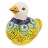 Polish Pottery Duck Figurine 4&quot; Sunshine Grotto UNIKAT