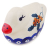 Polish Pottery Duck Figurine 4&quot; Yellow Holly Berries