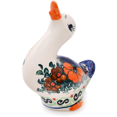 Polish Pottery Duck Figurine 5&quot; Autumn Garden UNIKAT