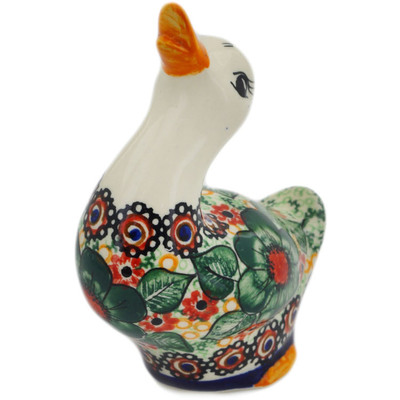 Polish Pottery Duck Figurine 5&quot; Bloom &amp; Wild