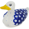 Polish Pottery Duck Figurine 5&quot; Blue Eyes