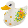 Polish Pottery Duck Figurine 5&quot; Bright Spring UNIKAT