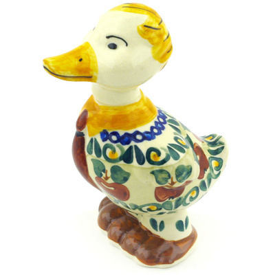 Polish Pottery Duck Figurine 5&quot;