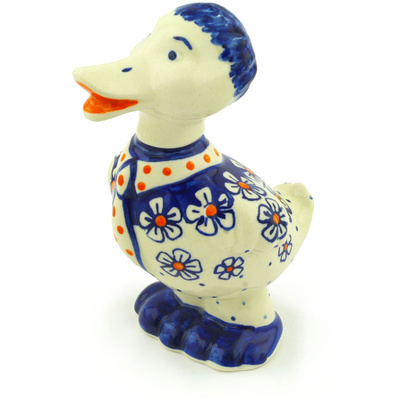 Polish Pottery Duck Figurine 5&quot;