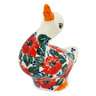 Polish Pottery Duck Figurine 5&quot; Poppies Meadow UNIKAT