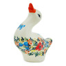 Polish Pottery Duck Figurine 5&quot; Ring Of Flowers UNIKAT