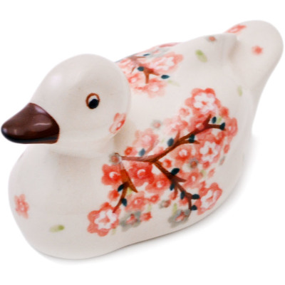 Polish Pottery Duck Figurine 5&quot; Sakura