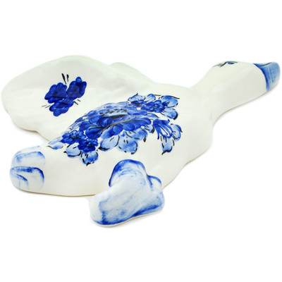 Faience Duck Figurine 7&quot; Lagoon
