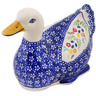 Polish Pottery Duck Figurine 7&quot; Rainbow Delight UNIKAT