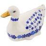 Polish Pottery Duck Figurine 7&quot; Snowdrift