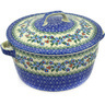 Polish Pottery Dutch Oven 8-inch Azure Blooms