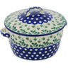 Polish Pottery Dutch Oven 8-inch Bleeding Heart Peacock
