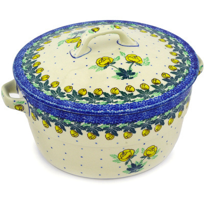 Polish Pottery Dutch Oven 8-inch Budding Sunshine