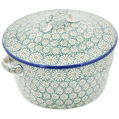 Polish Pottery Dutch Oven 8-inch Daisies Galore