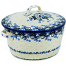 Polish Pottery Dutch Oven 8-inch Flowers At Dusk