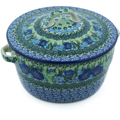 Polish Pottery Dutch Oven 8-inch Moody Blues UNIKAT