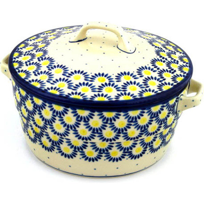 Polish Pottery Dutch Oven 8-inch Radient Scales