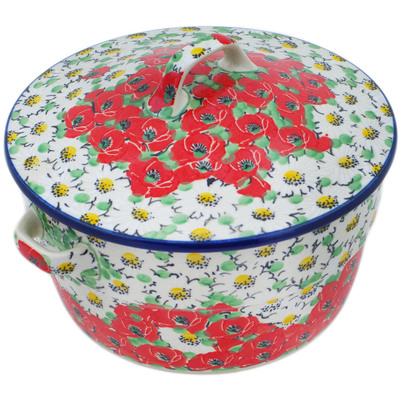 Polish Pottery Dutch Oven 8-inch Spring Blossom Harmony UNIKAT