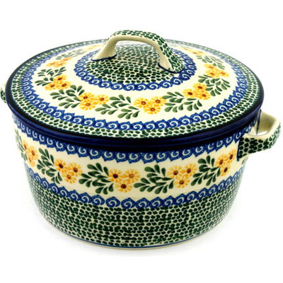 Polish Pottery Dutch Oven 8-inch Summer Day