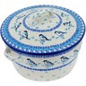 Polish Pottery Dutch Oven 8-inch Winter Sparrow