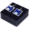 Polish Pottery Earring 1&quot; Blue Eyes