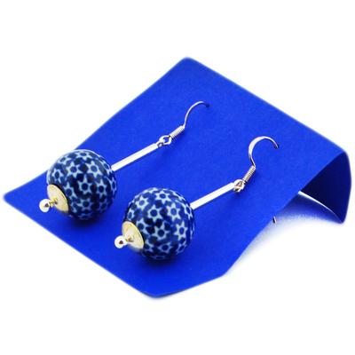Polish Pottery Earring 2&quot; Lil Daisies