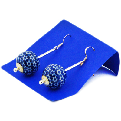 Polish Pottery Earring 2" Lil Daisies