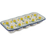 Polish Pottery Egg Crate 11" Happy Hares