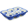 Polish Pottery Egg Crate 7&quot; Choppy Waters