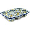 Polish Pottery Egg Crate 7&quot; Lemon Season