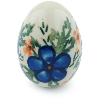Polish Pottery Egg Figurine 2&quot; Cobblestone Garden