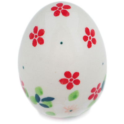 Polish Pottery Egg Figurine 2" Rosy Cheeks